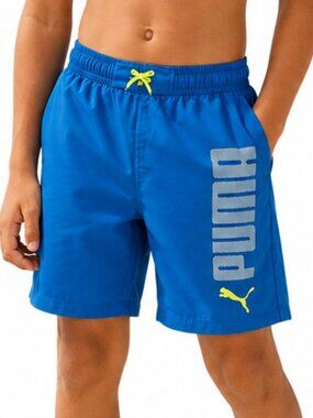 PUMA Boys Swim Trunks Board Shorts Turquoise Blue NWT Youth M 10-12
